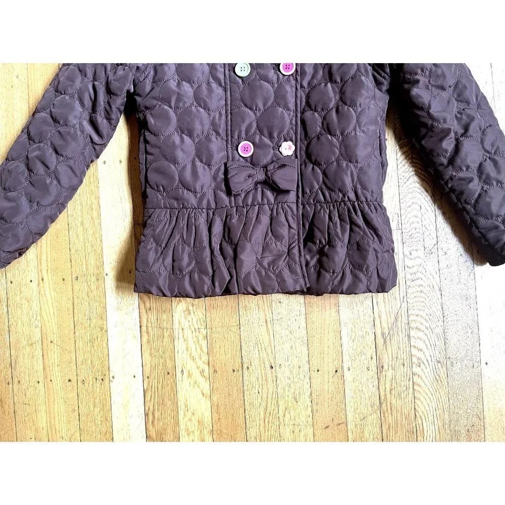 Gymboree Brown & Pink Puffy Jacket Peacoat M